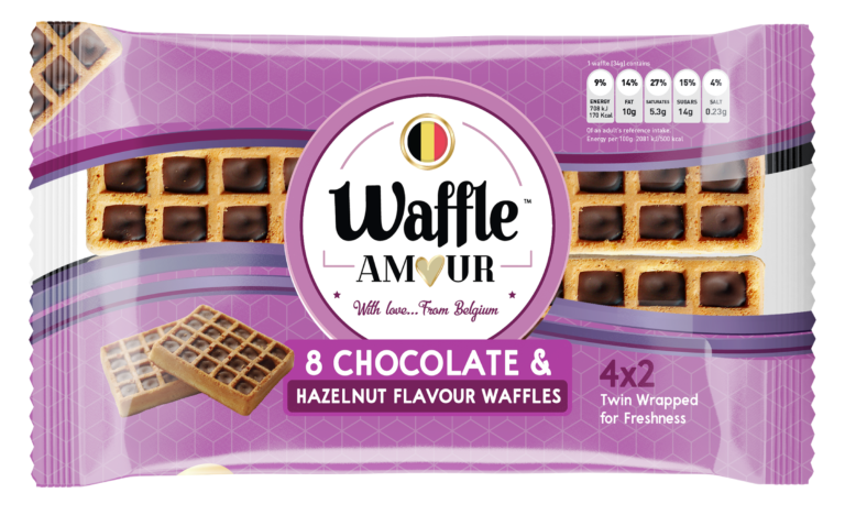 Hazelnut Flavoured Waffles - Waffle Amour